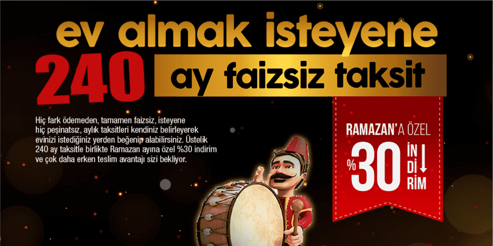 Ramazan’da ev almak isteyene büyük kolaylık!